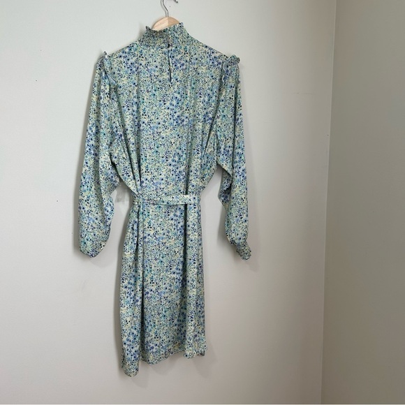 Summersalt All Dressed Up Mock Neck Dress in Painted Floral Slate & Powder sz XL - Picture 6 of 8